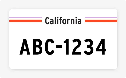 license plate lookup California