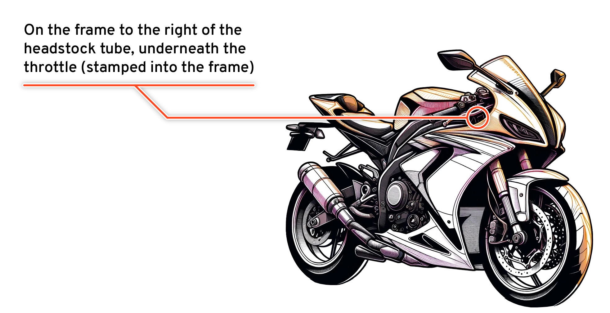 Motorcycle VIN location